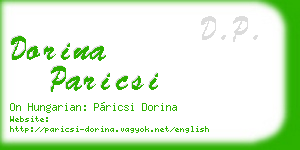 dorina paricsi business card