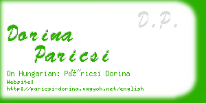 dorina paricsi business card